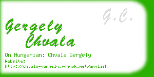 gergely chvala business card